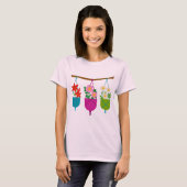 wilde bloemen in levendige potten t-shirt (Voorkant volledig)