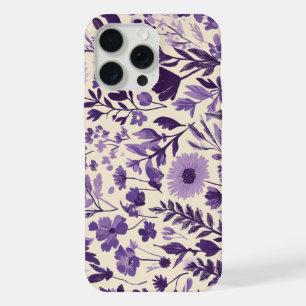 Wilde bloemen in paardennuances 💜 iPhone 15 pro max case