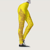 Wilde bloemen in Paars en goud door Aleta Leggings (Rechts)