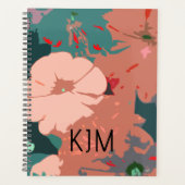 Wilde Bloemen Initialen Bloemige Aangepaste Naam C Planner (Voorkant)