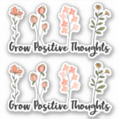 Wilde bloemen Inspirerend Citroenwijn Stickers (Voorkant)