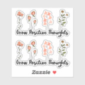 Wilde bloemen Inspirerend Citroenwijn Stickers (Vel)