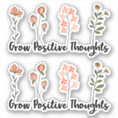 Wilde bloemen Inspirerende quote vinyl stickers (Voorkant)