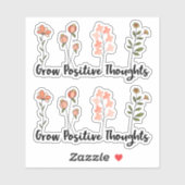 Wilde bloemen Inspirerende quote vinyl stickers (Vel)