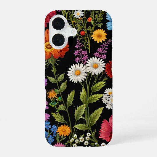 WILDE BLOEMEN iPhone 16 HOESJE (Achterkant)
