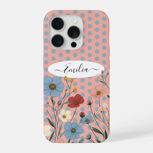 Wilde Bloemen  iPhone Hoesje (Achterkant)
