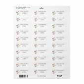 Wilde bloemen ivoor paars retouradres etiket (Full Sheet)