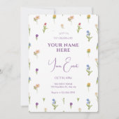 Wilde bloemen kaart (Voorkant)