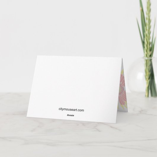 Wilde bloemen kaart (Achterkant)