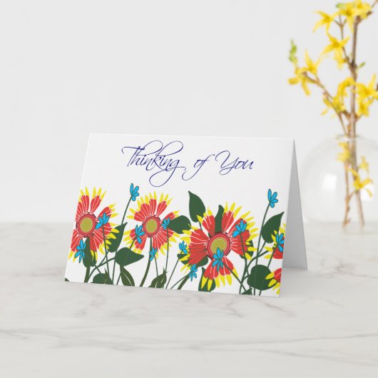 Wilde bloemen kaart (Gele Bloem)