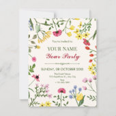 Wilde bloemen kaart (Voorkant)