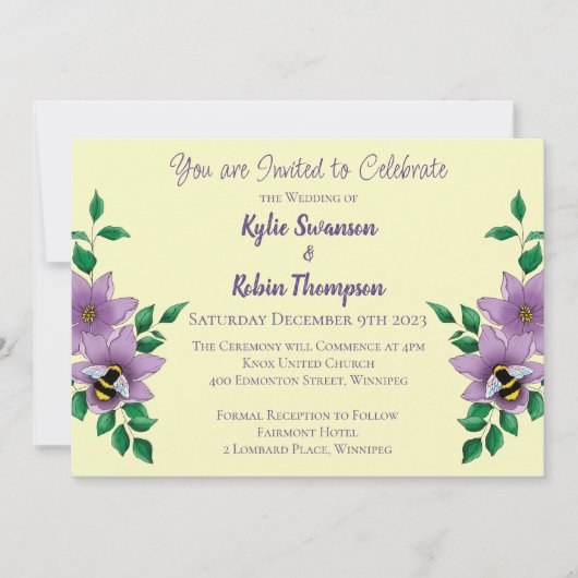 Wilde bloemen kaart (Voorkant)