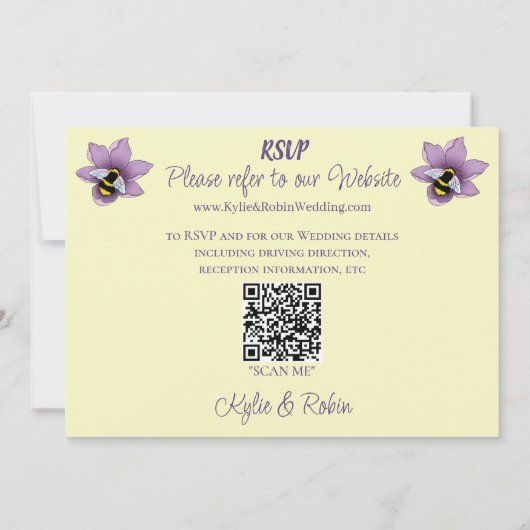 Wilde bloemen kaart (Achterkant)