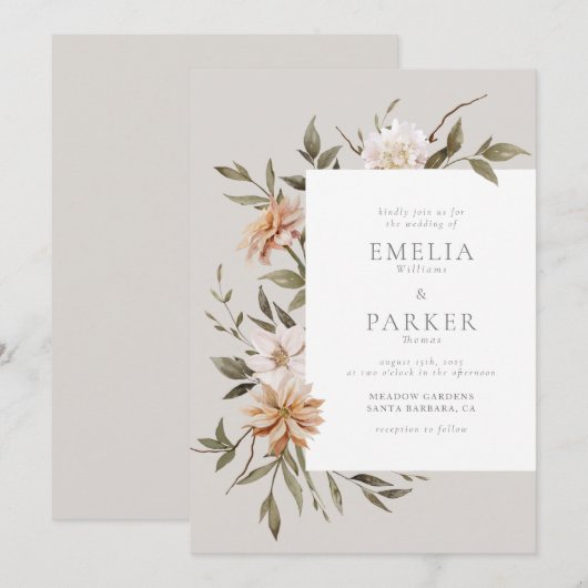 Wilde Bloemen Kaart (Voorkant / Achterkant)