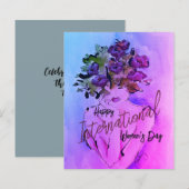 Wilde bloemen Kaart voor bloemennoot (Voorkant / Achterkant)