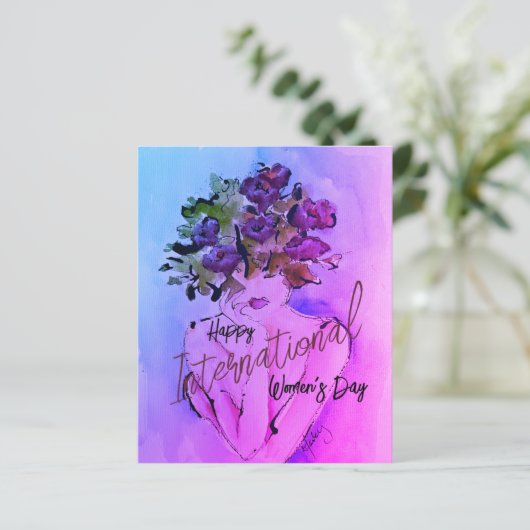 Wilde bloemen Kaart voor bloemennoot (Staand voorkant)