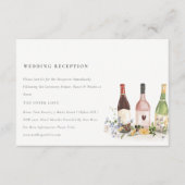 Wilde bloemen Kaas Wijnflessen Bindende receptie Informatiekaartje (Voorkant)