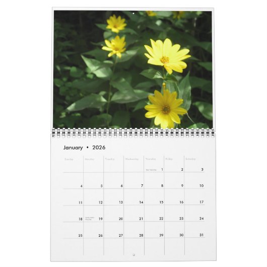 Wilde bloemen kalender (Jan 2026)