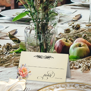 Wilde Bloemen & Kalligrafie - Tarwe Plaatskaartje
