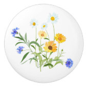 Wilde bloemen keramische knop (Voorkant)