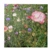 Wilde bloemen keramische Tegel Tegeltje (Voorkant)