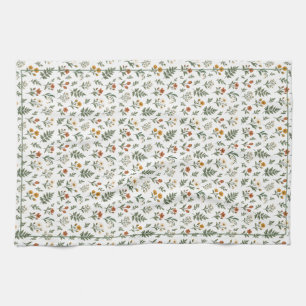 Wilde bloemen Keukendoek met botanische afdruk Theedoek