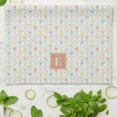 Wilde bloemen Keukenhanddoek met initiaal (Gevouwen)
