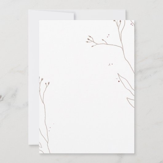 Wilde Bloemen Klaproos Bruiloft Kaart (Achterkant)