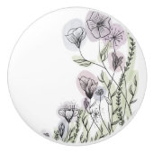 Wilde bloemen Klassiek Keramische Knop (Voorkant)