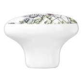 Wilde bloemen Klassiek Keramische Knop (Zijkant)