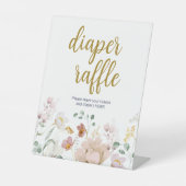 Wilde bloemen — Kleinere rotsetiket Reclamebord Met Voetstuk (Voorkant)