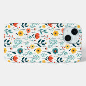 Wilde bloemen kleurrijk patroon Case-Mate iPhone case (Achterkant (horizontaal))