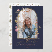 Wilde bloemen Koers Afstuderen foto's Aankondiging (Voorkant / Achterkant)