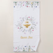 wilde bloemen koningin bij strandlaken (Voorkant)