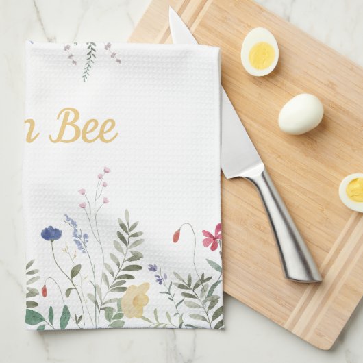 wilde bloemen koningin bij theedoek (Quarter Fold)