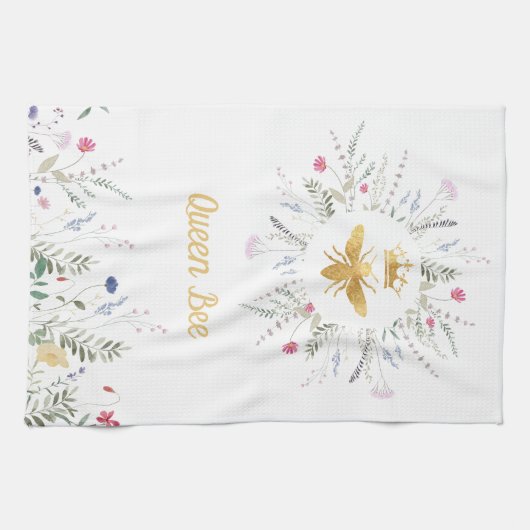 wilde bloemen koningin bij theedoek (Horizontaal)