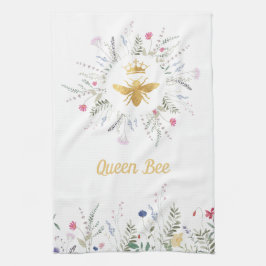 wilde bloemen koningin bij theedoek