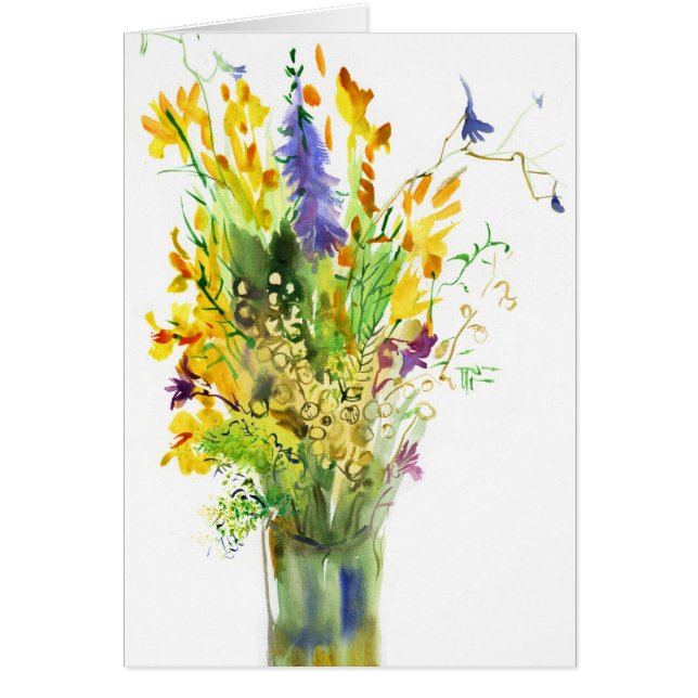 Wilde bloemen. Kunstkaart. (Voorkant)