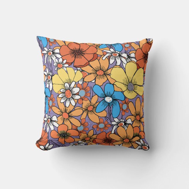 Wilde bloemen kussen (Voorkant)
