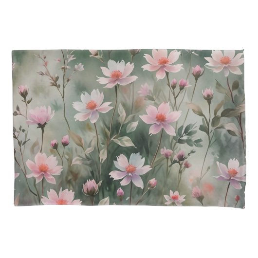 wilde bloemen kussensloop (Voorkant)