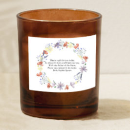 Wilde bloemen - Label voor gebedskandelaar