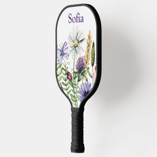 Wilde bloemen Ladybug en Butterfly Signature Pickleball Paddle (Links)