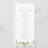 Wilde bloemen Land Botanical Wedding Programme (Voorkant)