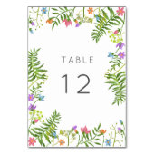 Wilde bloemen Land Botanische bruiloft Kaart (Achterkant)