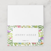 Wilde bloemen Land Botanische bruiloft Plaatskaartje (Buitenkant ongevouwen)