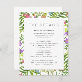 Wilde bloemen Landschap Botanische bruiloft — Gege Informatiekaartje