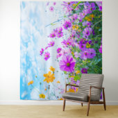 Wilde bloemen landschapsfoto wandkleed (In situ)