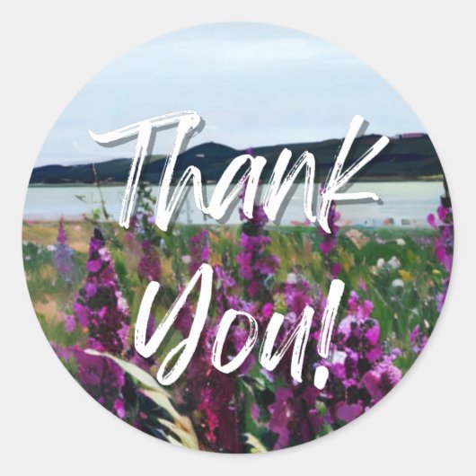 Wilde Bloemen langs de Rivier – Bedankt Stickers (Voorkant)