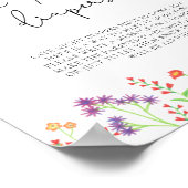 Wilde bloemen \ Late night diapers game Poster (Hoek)