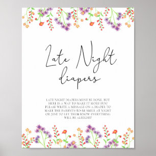 Wilde bloemen \ Late night diapers game Poster